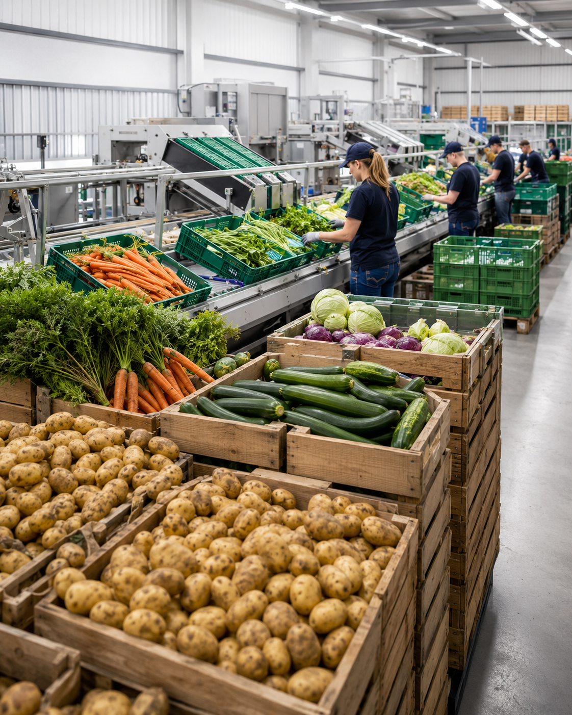Sortier und Packhalle der Ökobauern